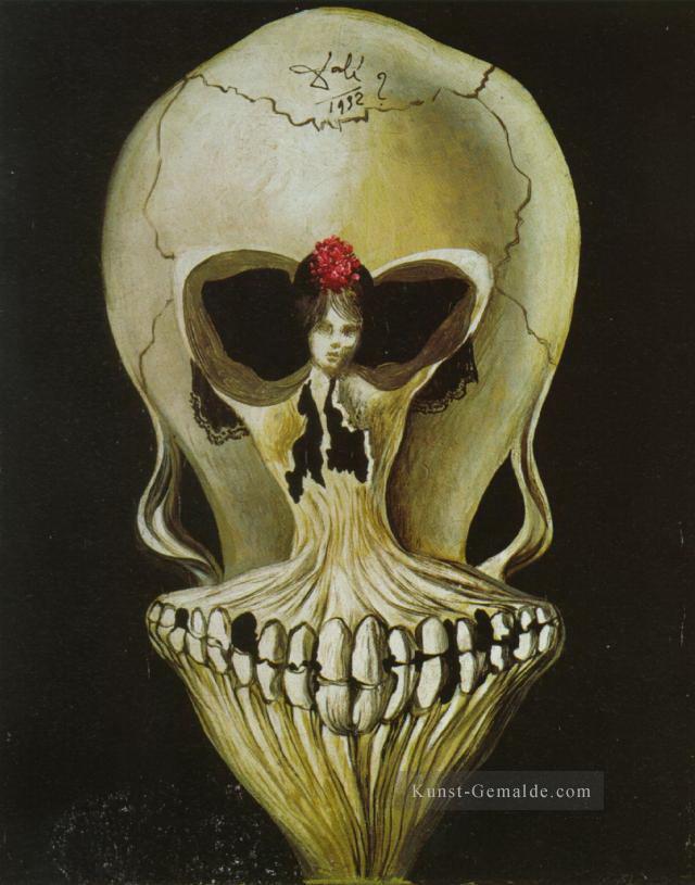Ballerina in einem Totenkopf Salvador Dali Ölgemälde